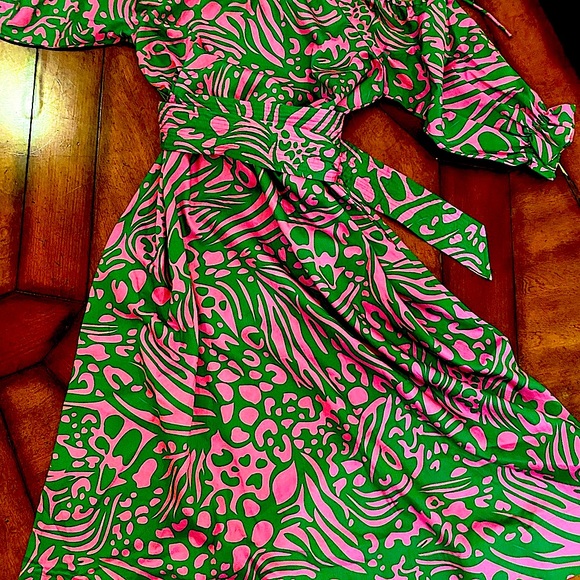 CYNTHIA ROWLEY NWT 100% Cotton print Maxi/Midi NWT!!!! It's a STEAL 🌻🌻🌝 - Picture 3 of 7